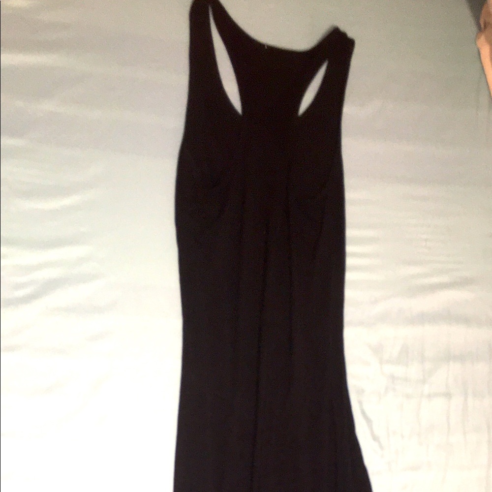 Long black dress tank